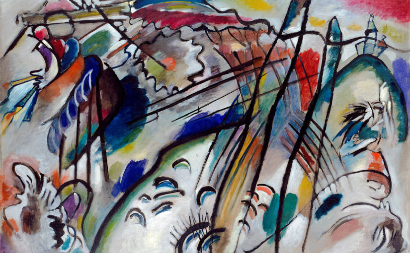 Vasily Kandinsky, Improvisation 28 (Second Version), 1912. Oil on canvas, 44 5/16 x 64 inches (112.6 x 162.5 cm)