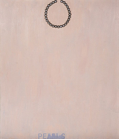 Jim Dine, Pearls, 1961. Oil, metalic paint, and rubber balls on canvas, 70 1/4 x 60 3/8 inches (178.4 x 153.4 cm)